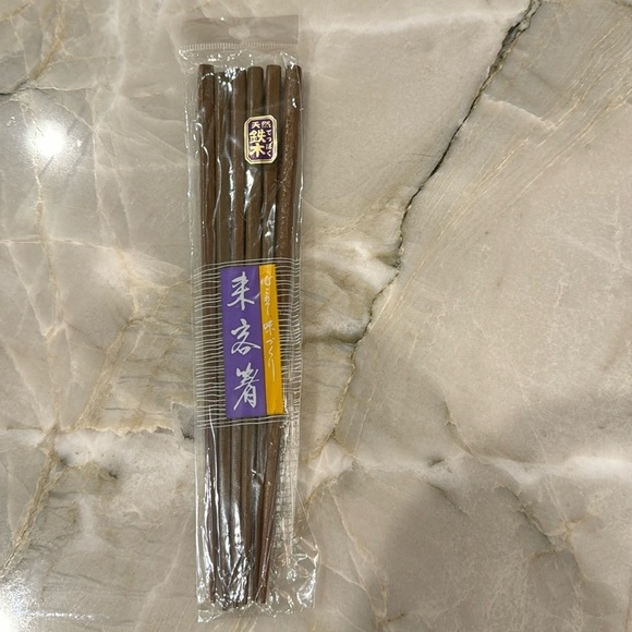 Set of 3 Pairs Japanese Natural Wood Chopsticks NEW - Picture 1 of 3